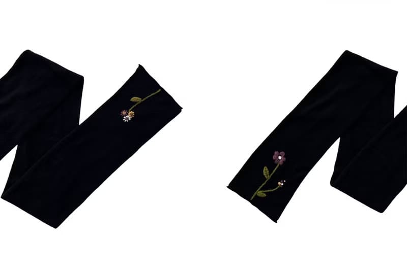 Jocomomola wool long scarf decorated with florals hand embroidery at hemline