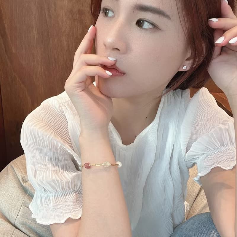 天然寶石316醫療鋼手鍊/巴洛克珍珠 紫水晶 海藍寶 不鏽鋼手鍊