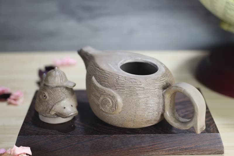 【送禮好物】180ml 可愛鴨鴨 純手捏茶壺 陶作家葉佳佩純手製