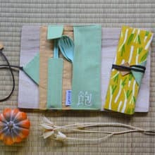 【吃飽飽蔬菜系列-青蔥】環保餐具袋/餐具套/筷套/收納袋