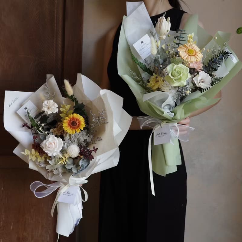 【遇見恆久】法式香頌永生花花束 含盒 共2款