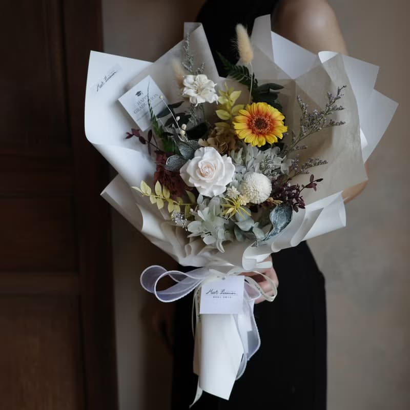 【遇見恆久】法式香頌永生花花束 含盒 共2款