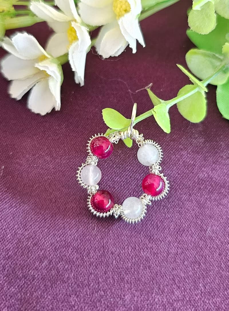 【葉綠舒手作】紫陽花之戀 /金屬線編織/節日/禮物/飾品/手作