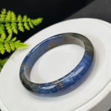 高品質 龍鱗雲母藍晶石手鐲 63+MM 冰透星光閃片 凈化負能量 平和