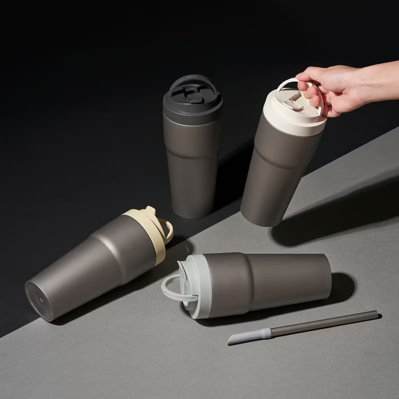 【WOKY沃廚】Ti 純鈦渾圓杯770ml AllDay隨行款超值組