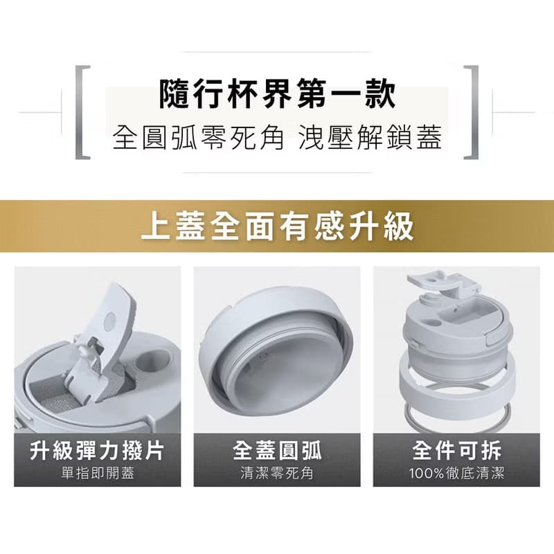 【WOKY沃廚】Ti 純鈦渾圓杯770ml AllDay隨行款超值組