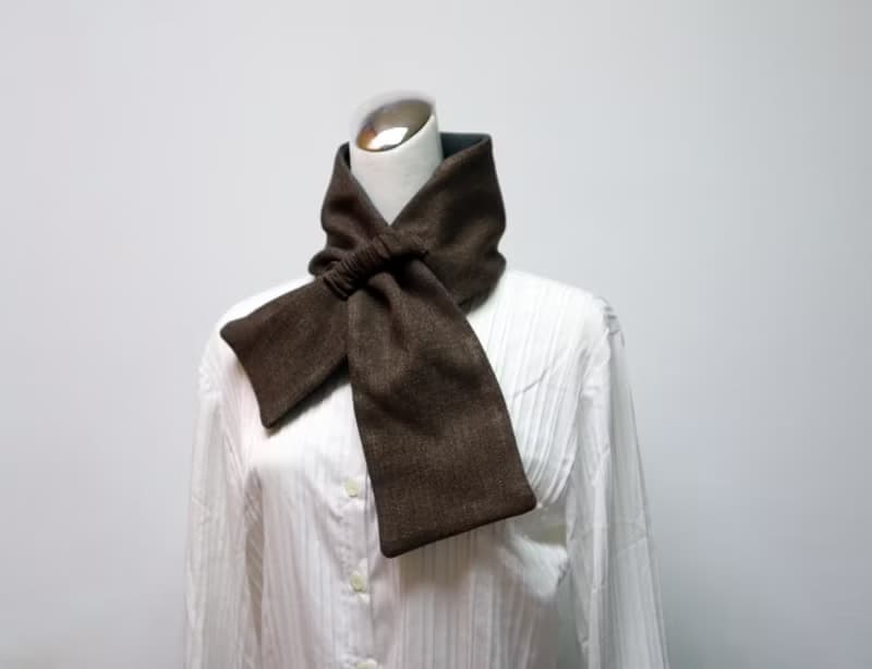 可調式短圍巾.scarf 保暖圍脖 雙面雙色 大人.小孩均適用