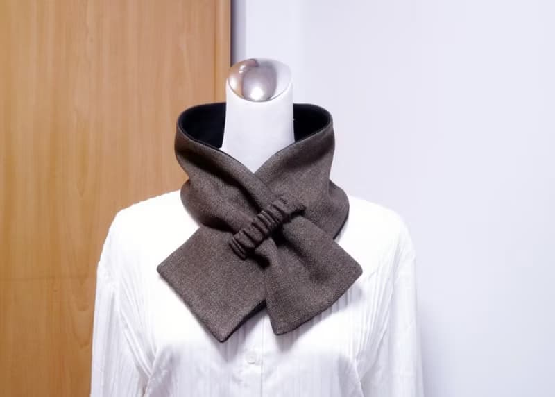 可調式短圍巾.scarf 保暖圍脖 雙面雙色 大人.小孩均適用