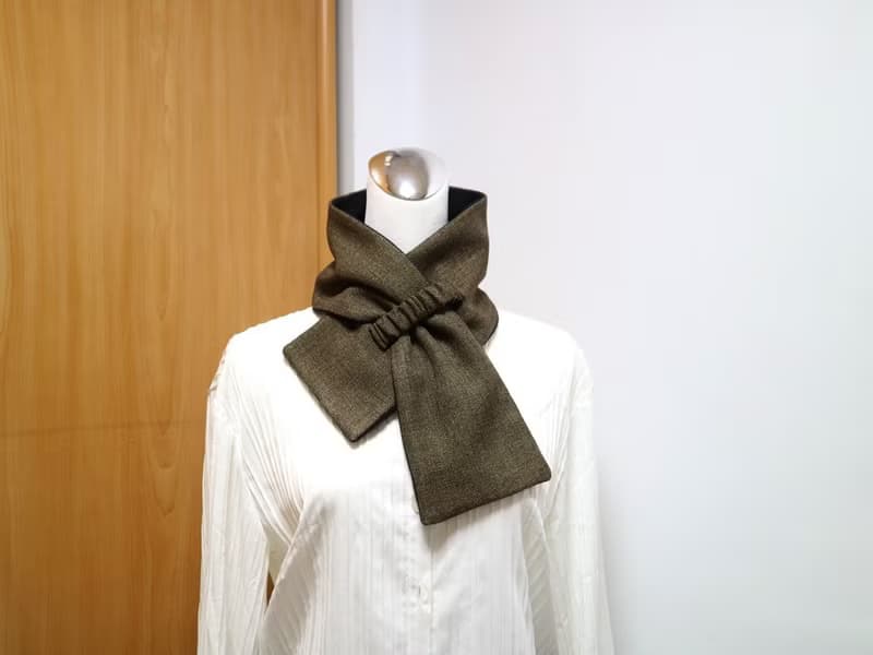 可調式短圍巾.scarf 保暖圍脖 雙面雙色 大人.小孩均適用