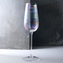 250cc【Rainbow】英國LSA Pearl彩虹刻字香檳杯 漸變手工杯