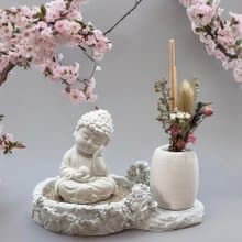 淨念吉祥公仔之靜性 豪華田園套組 藝術香氛擴香 提升居家美學