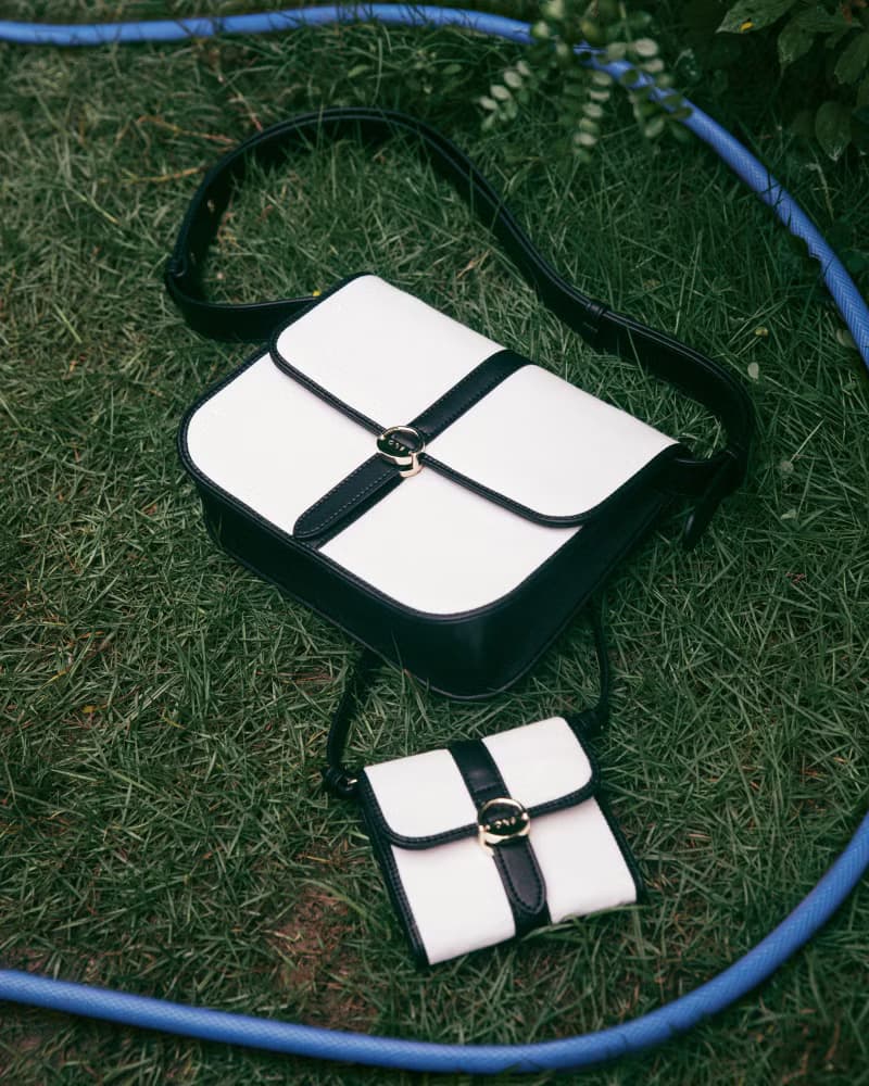 【春天來了】Hay Square 素皮革 環保帆布 兩用 斜背包 側背包 黑