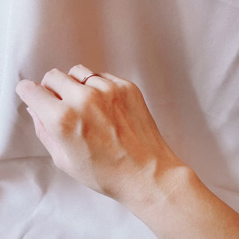 絡繹925純銀戒指 切角圓弧邊設計 活動圍 舒適配戴 中性款 線戒