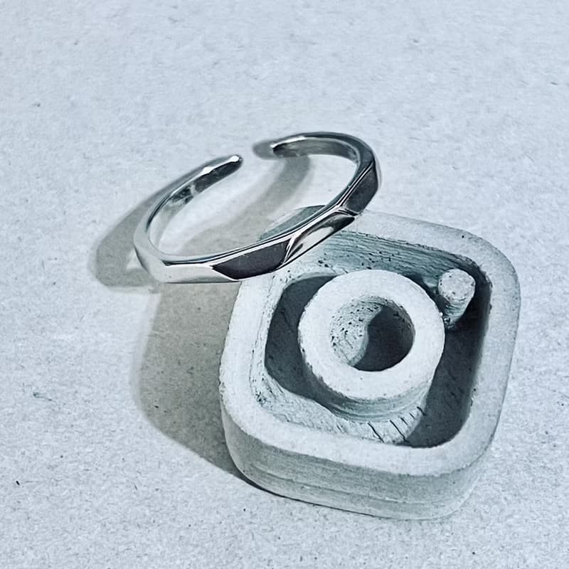 絡繹925純銀戒指 切角圓弧邊設計 活動圍 舒適配戴 中性款 線戒