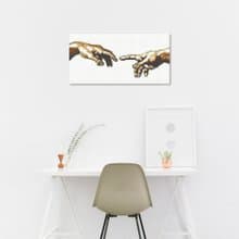 【裝飾】積木名畫掛畫: 創造亞當局部-米開朗基羅 結婚週年禮