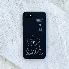 等好運的無尾熊 - iPhone 手機殼 / 黑色全包霧面軟殼