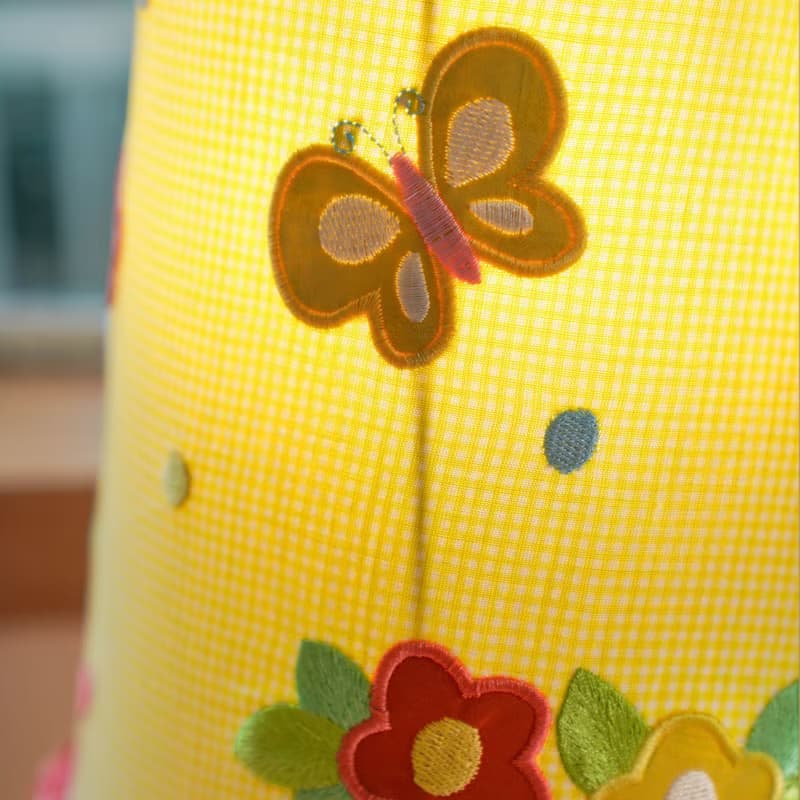 小兔子嗡嗡 80s復古昭和花草兔子台燈 刺繡布藝