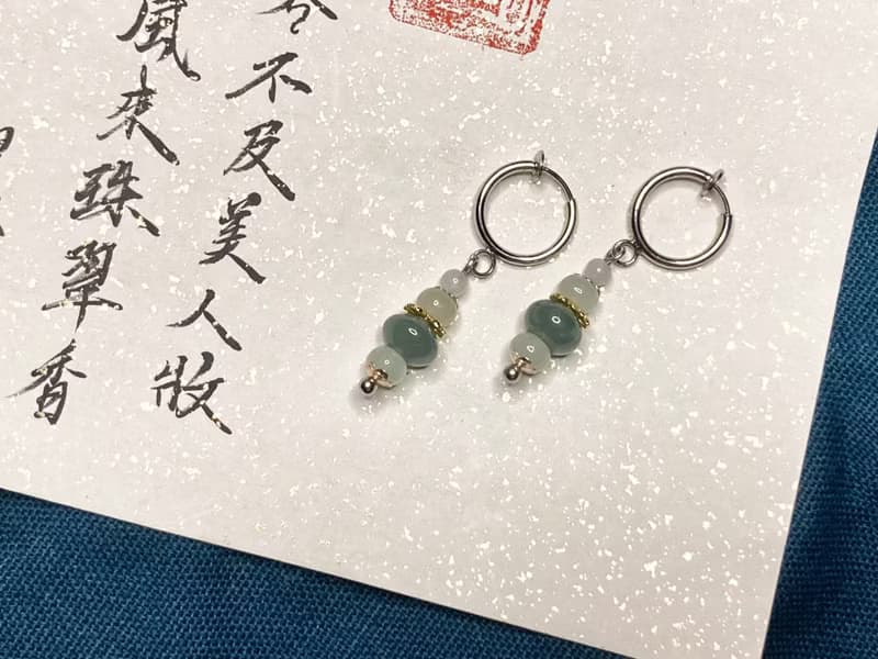 玄明手作/天然石耳飾-美人珠翠