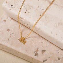 petit-initial necklace 【M】 ニッケルフリーネックレス 　小さなイニシャルをかたどったペンダントネックレス