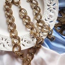 美國西洋古董飾品 / 金漾雙圈摩登項鍊/手鍊兩用/復古珠寶首飾