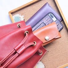 索繩袋 好好縫 皮革DIY材料包 手袋 手提皮袋 索繩包 情侶 植鞣革