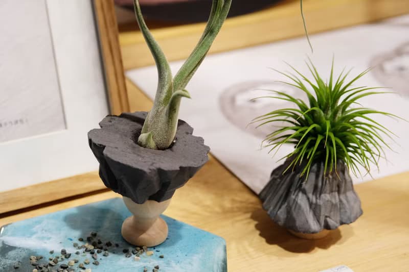 島山空鳳 - 桌上型 空氣鳳梨 水泥盆栽 陳列道具 展示台