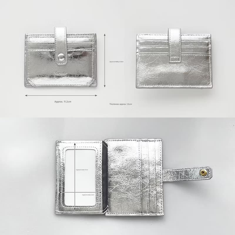 【 シルバー カードケース 名入れ 】 スリム ベルト付 コンパクト ミニ 財布 スキミング防止 レザー 刻印 ギフト HR27U