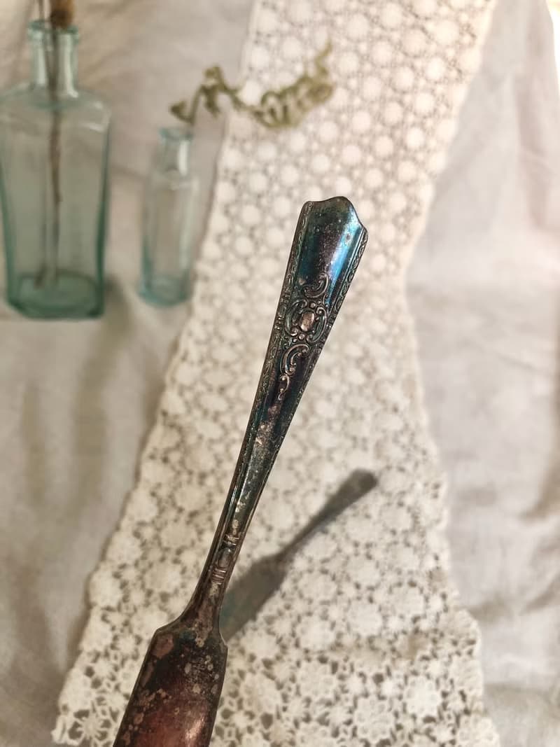 Vintage美國1944年製鍍銀奶油刀2件組