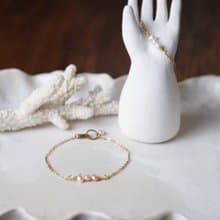 魚骨 - 淡水珍珠 手鍊 手環 ( 雙色 )