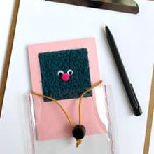 咕嘰咕嘰毛毛小精靈立體手作卡片/大/三色