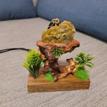 【親翠】天然翡翠 冰油極美黃翡山水 | 行走小金庫 | 金山戴著走