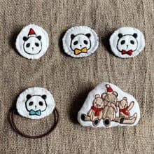 【Q-cute】節慶系列-聖誕節-熊貓&熊-髮圈/別針