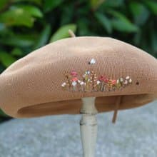 原創設計帽子新款春夏手工刺繡帽子