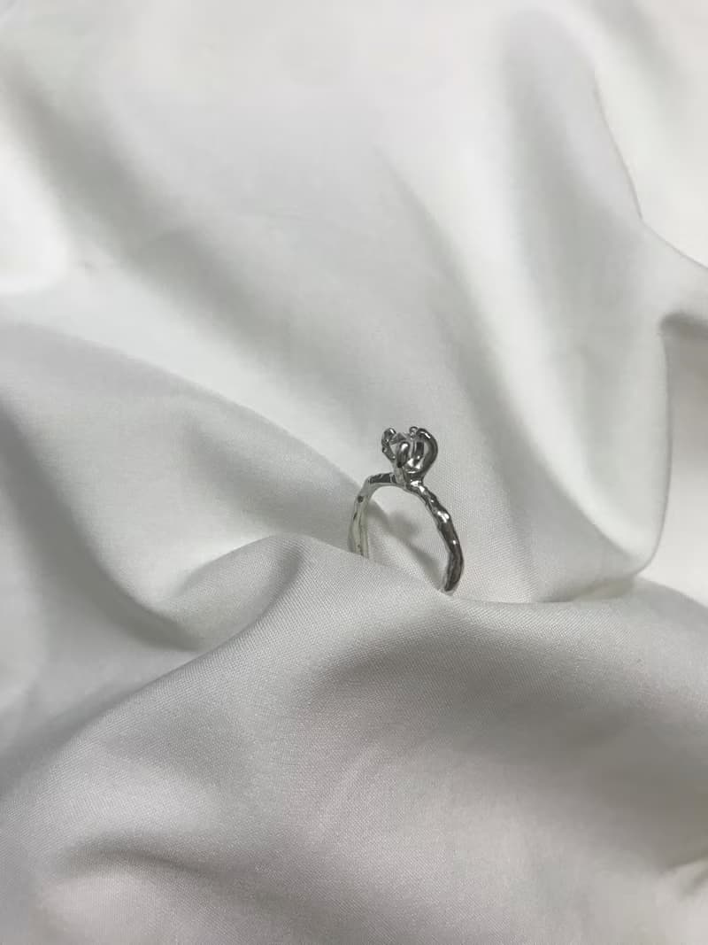 Herkimer Diamond 赫基蒙水晶 純銀 經典細戒