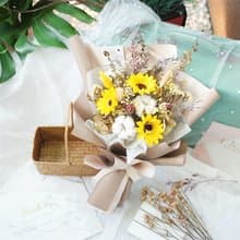 【溫暖的你_向日葵乾燥花束】