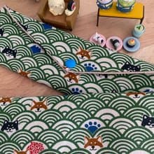 文青風環保純棉筷袋 柴犬的午后祭典 質感原胚 草地綠 日本 潮物