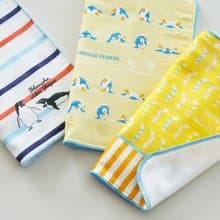 Gauze Mini Towel 24cm×24cm Kids School Cute Penguin Gift Present Lunch Japan
