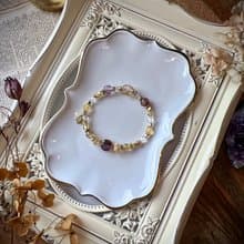 -法式浪漫-天然水晶手鏈/黃銅手鍊