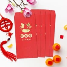2021牛年 財氣閃閃紅包袋(5入) 萬用 新年 春節 燙金 設計