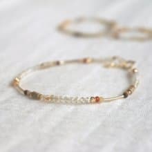 手鍊 11月誕生石 黃水晶 瑪瑙 - 一點點進步 -