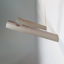 Birch wood wall hook. Minimalist wall storage. Macramé holder. Hat rack hanger