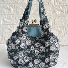 玫瑰刺繡限定款 綠  - 背心口金手提包可斜背
