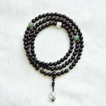 【森】天然印度小葉紫檀帶金星108顆佛珠念珠手串