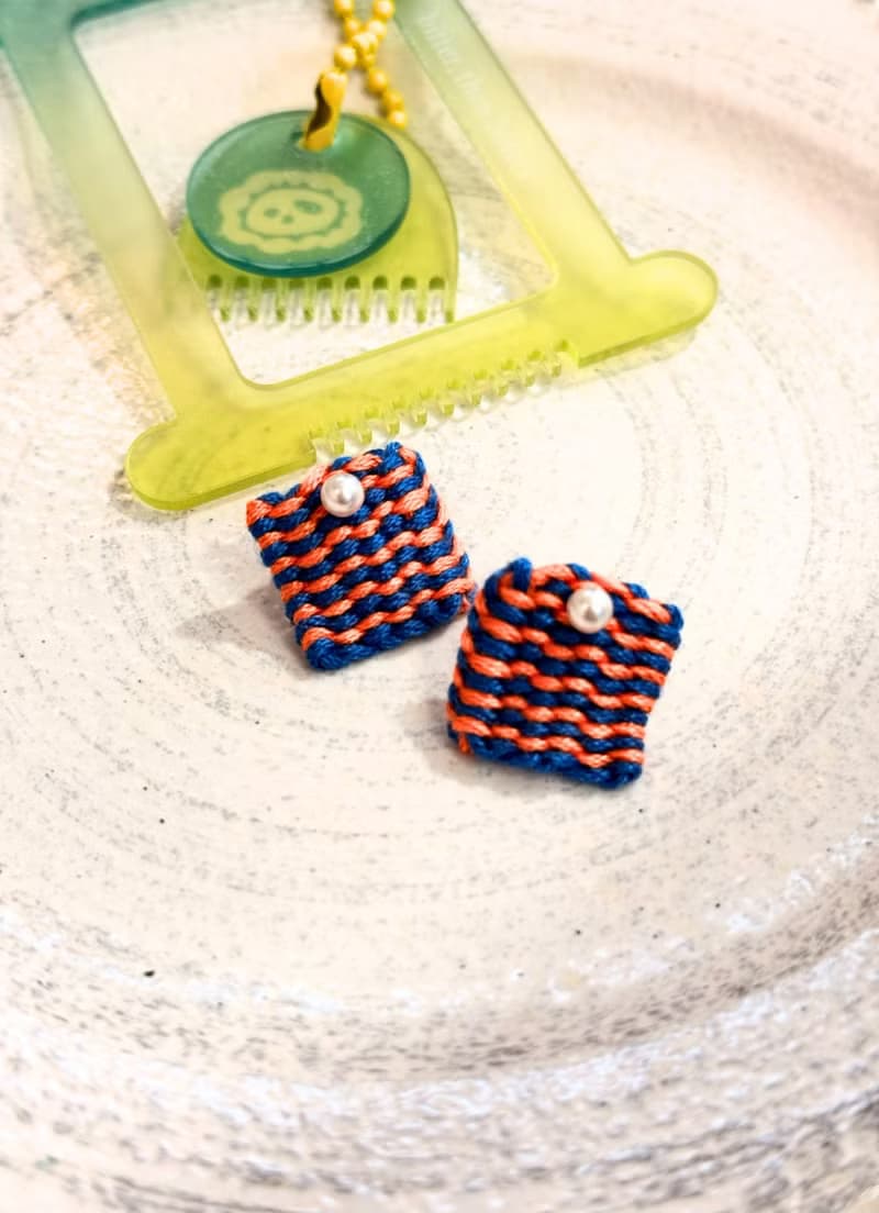 【體驗】【DIY材料包】梭織耳飾 Weaving Earrings 附2款教學影片