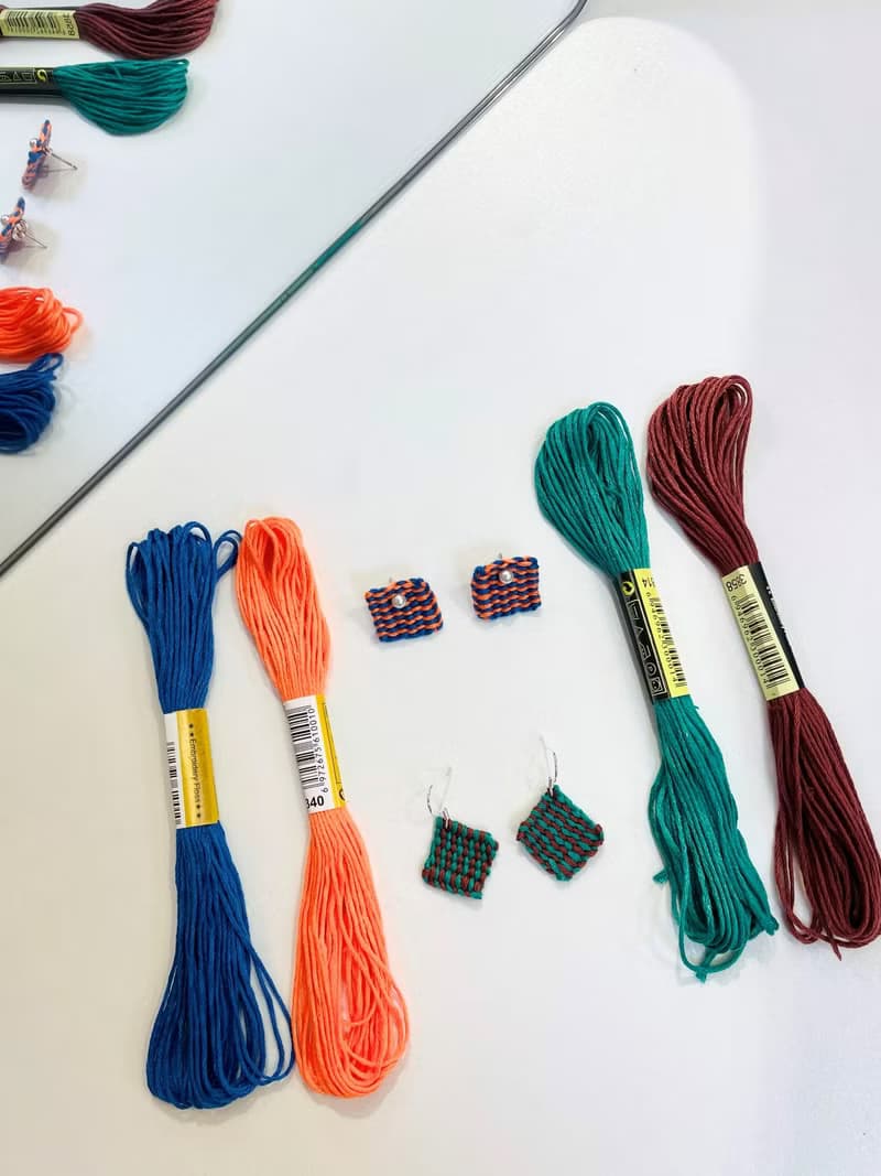 【體驗】【DIY材料包】梭織耳飾 Weaving Earrings 附2款教學影片