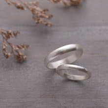 ni.kou 純銀 半圓款 情侶戒 婚戒 對戒