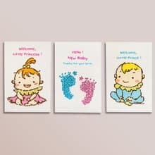 【GFSD】水鑽精品-手工彌月卡-你好!小寶寶