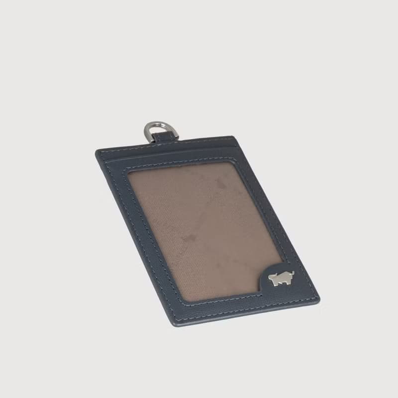 【結帳贈擦拭布乙條】HOMME-M紳士 極光紋證件夾-深藍色/BF306-60