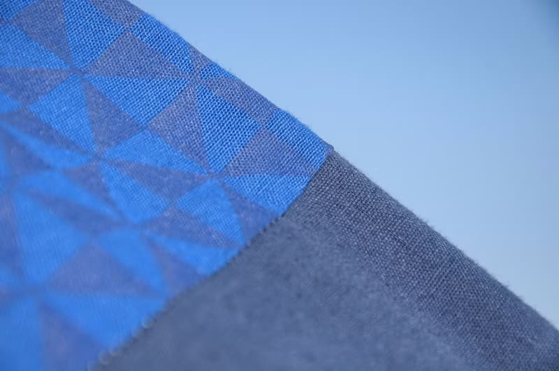 手工藍染瑜珈墊背包/yoga bag/瑜伽包/編織包/織布包-木刻印圓圈