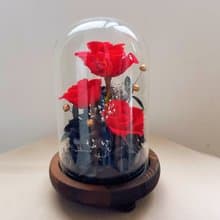 蒔漫花間－墨夜薔薇 永生玫瑰 永生花盅 情人節禮物